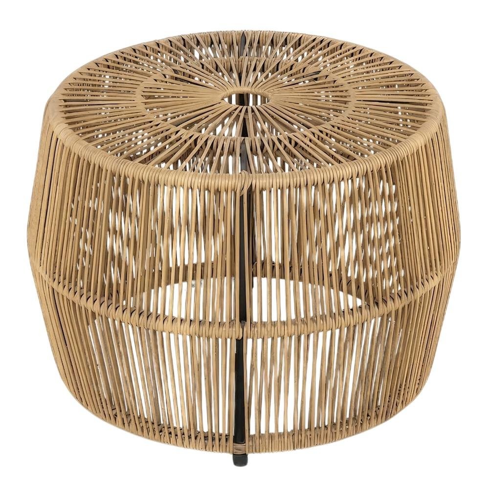 Wicker Round Outdoor Coffee Table with Durable Weave and Resistant Finish