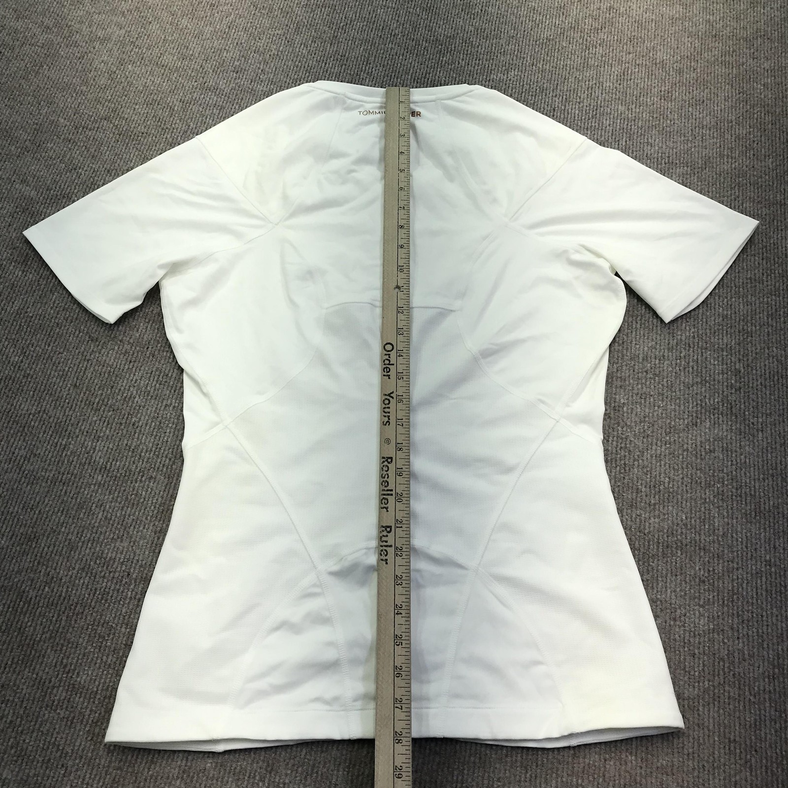 Tommie Copper Mens XL Compression Shirt Lower Back Support Zip Front White Top