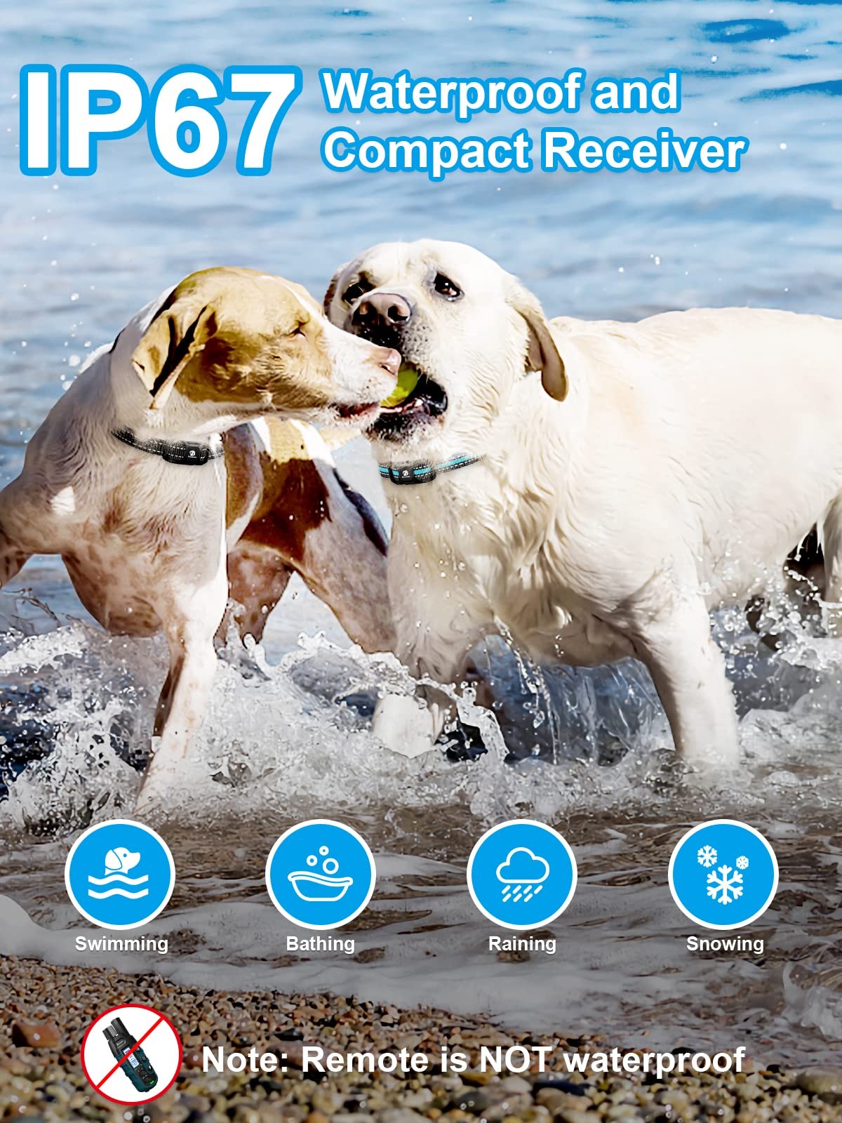 3300ft Remote Dog Training Collar with Shock, Vibrate & Beep Modes