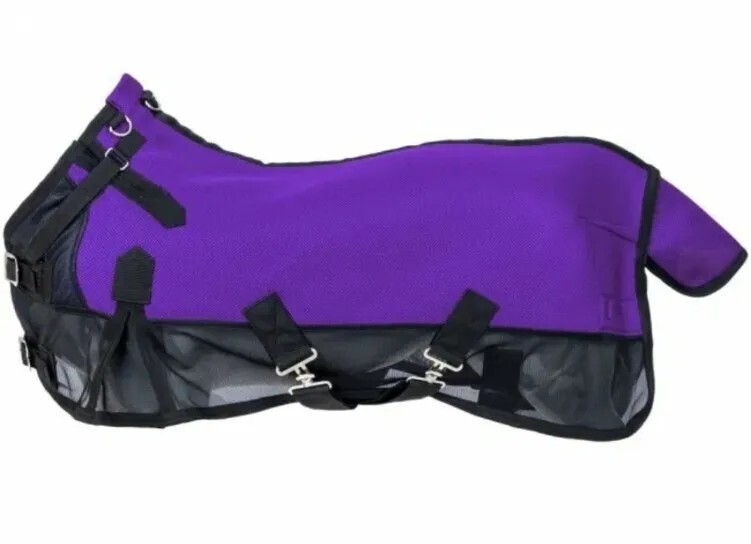 Tough1 Mini Air Mesh Fly Sheet with Snuggit Horse Tack Sz 48 Purple
