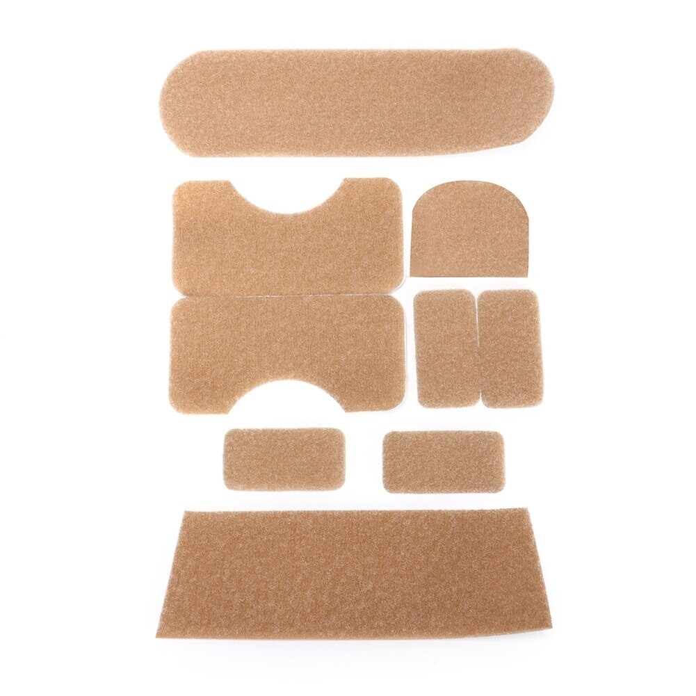 9pc Helmet Loop Patch Kit ACH MICH ECH Adhesive Backed for Ballistic & Bump Use
