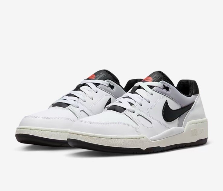 Men Nike Full Force Low Lifestyle Shoes White/Black/Pewter Sail FB1362-101