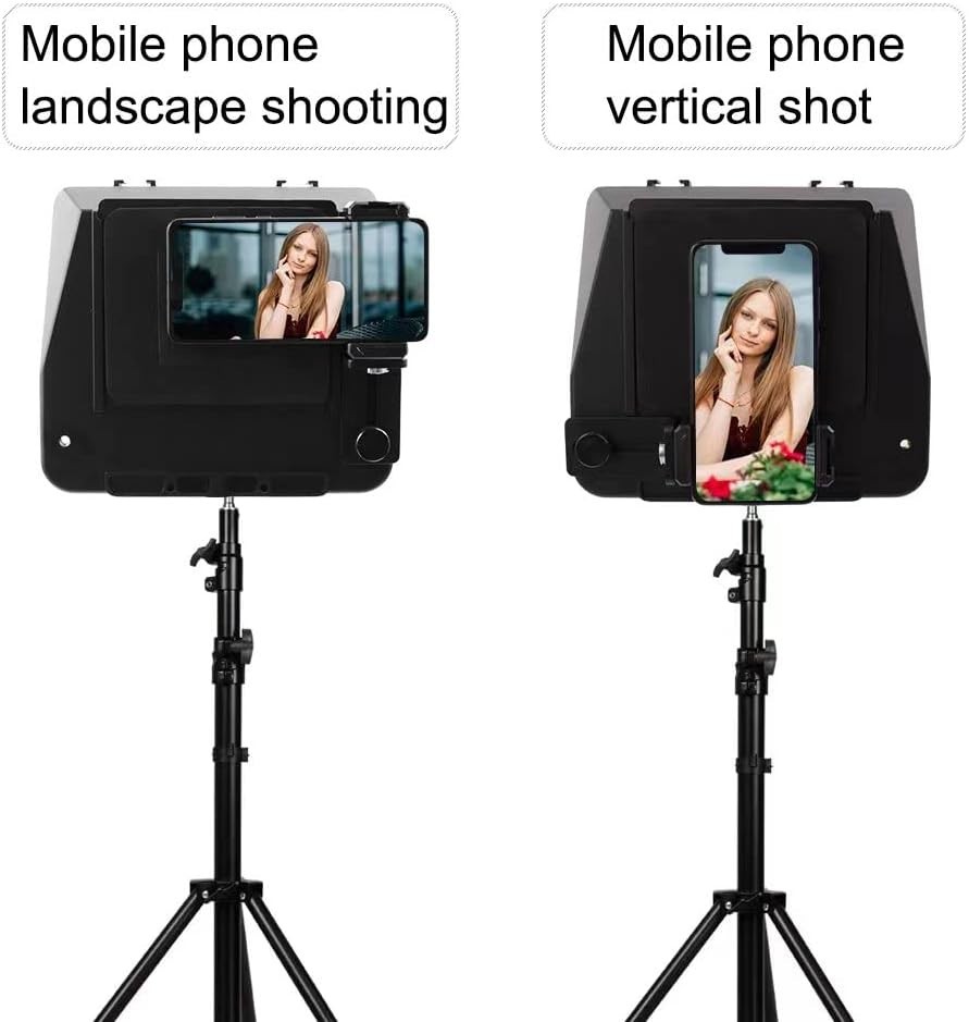 High Definition Teleprompter for Interviews and Speeches with Wireless Remote