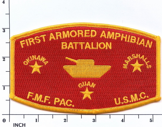 USMC 1st Armored Amphibian Battalion FMF-PAC Marines ! PATCH for WWII Veterans !