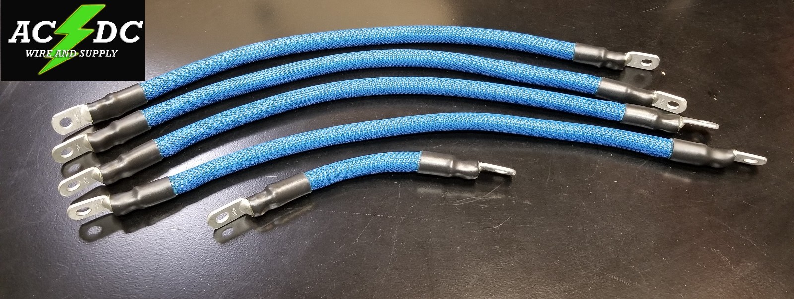 EZGO TXT Golf Cart Car 48Volt 2G BLUE BRAIDED Battery Cables 94UP 4-17 1-7
