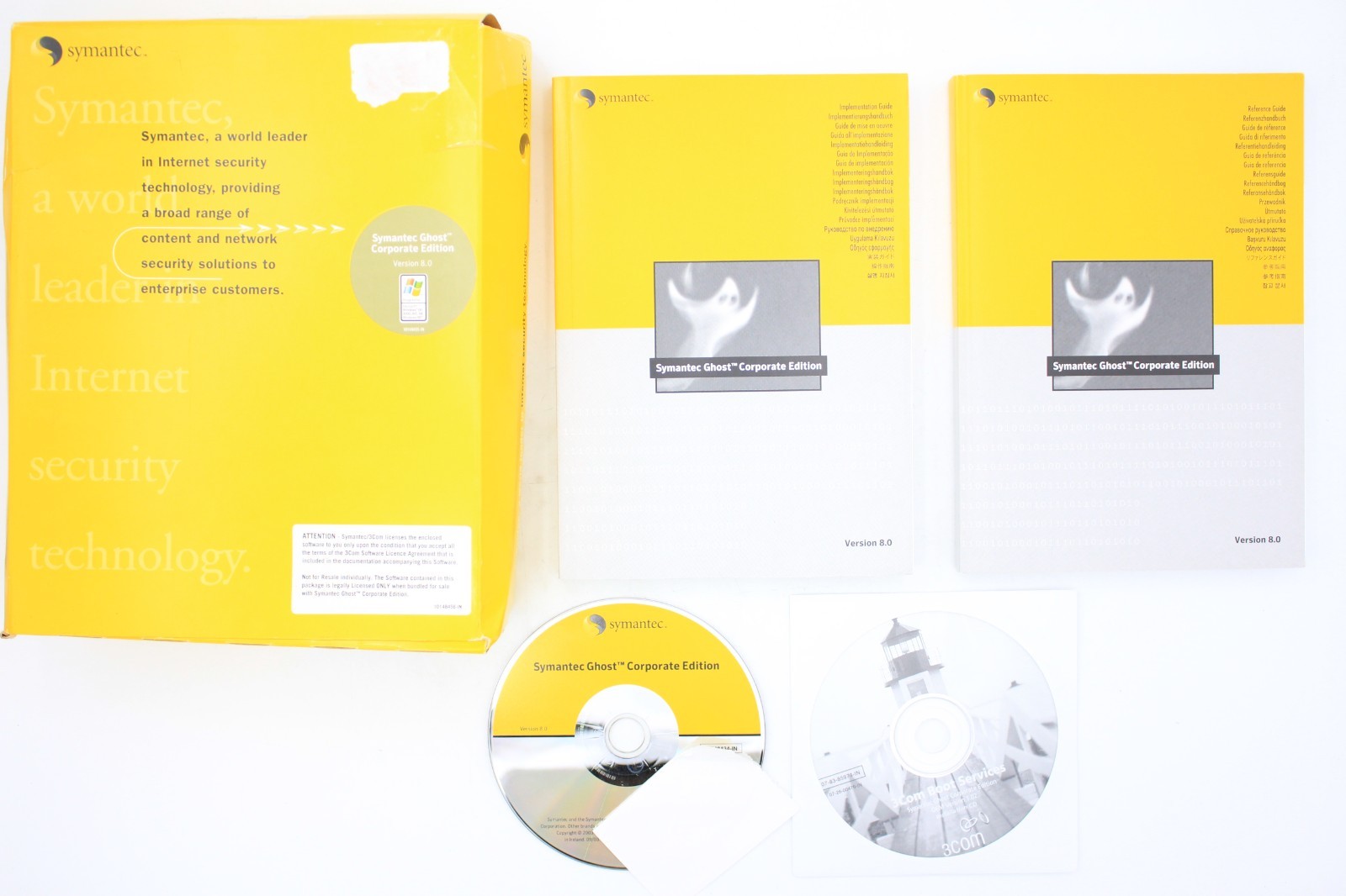 Symantec GHOST Corporate Edition Version 8.0 8 PC CD Software RETAIL BIG BOX