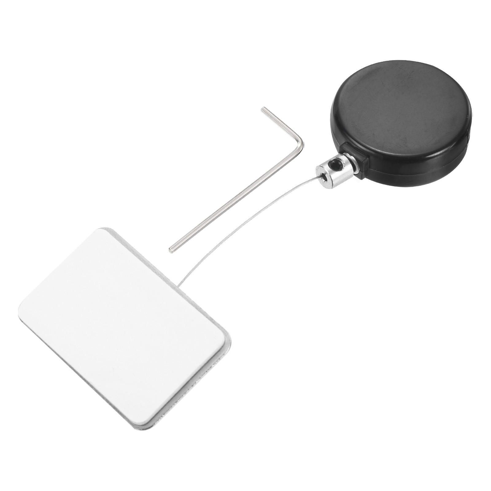 1.8ft Retractable Cable Security Lock with Square Patch Wrench, Black