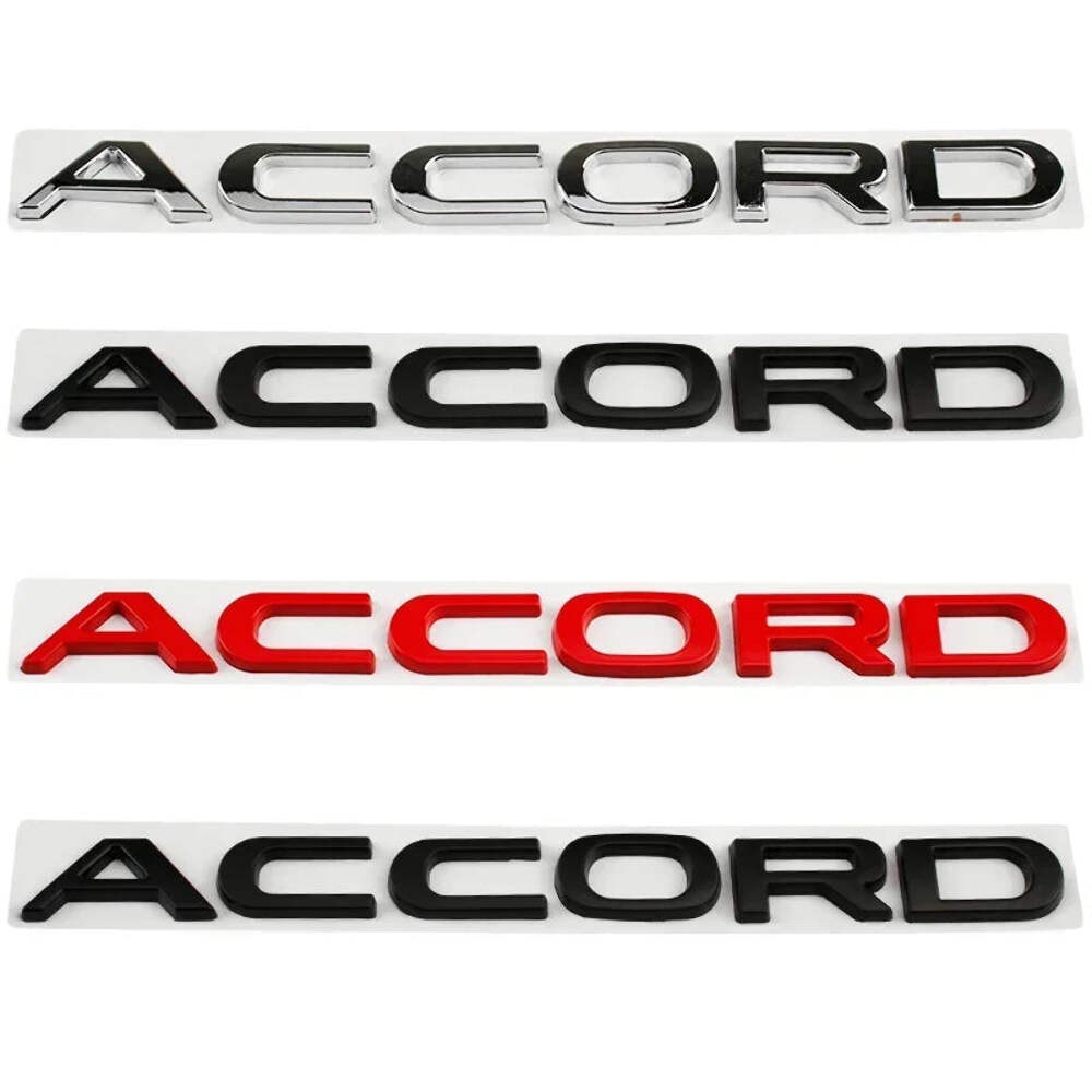 Metal Logo Badge Stickers Trunk Side Wing Emblem Fender Decal For Honda Accord M