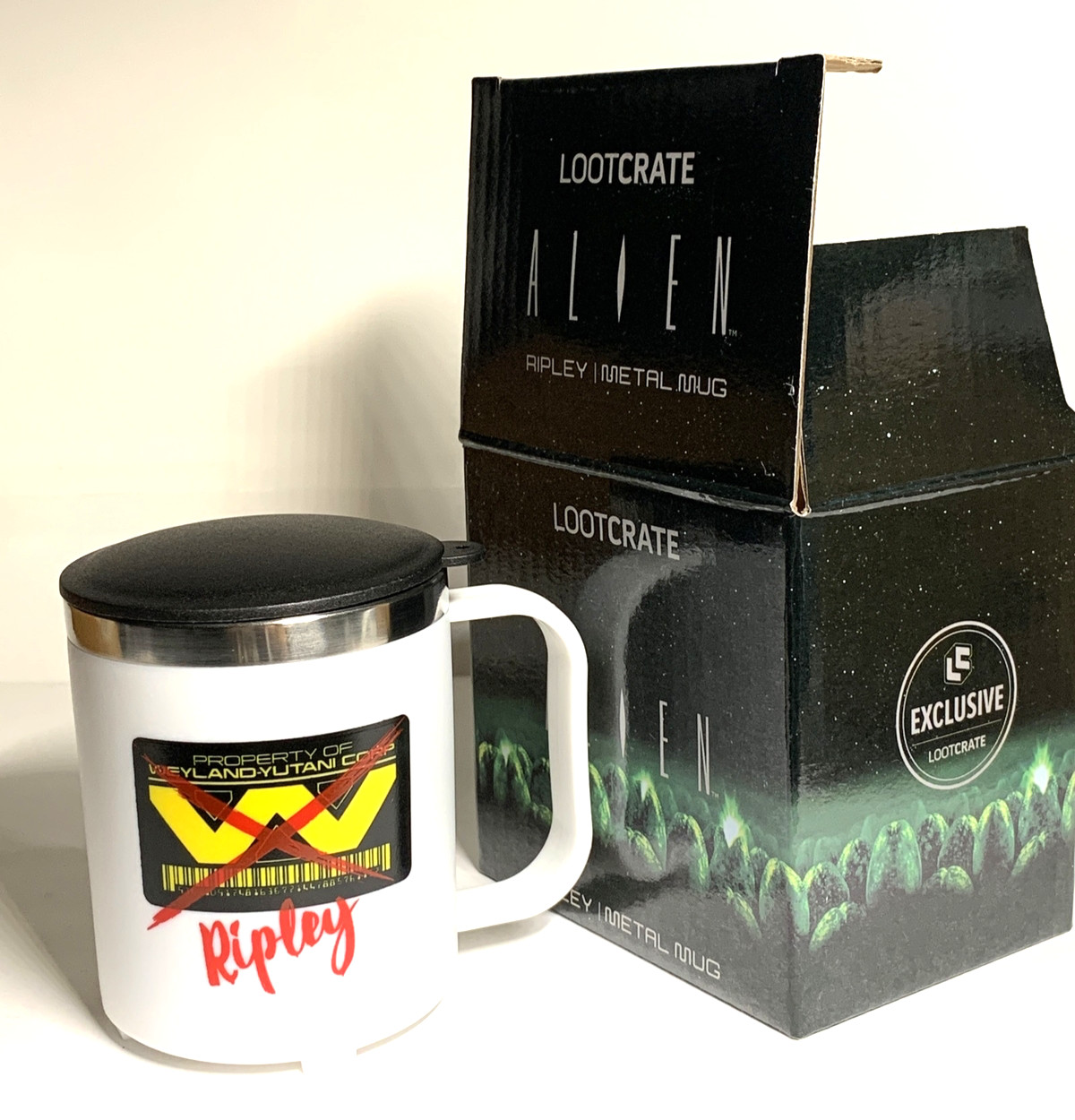 Alien Ripley Metal Mug with Lid Loot Crate Exclusive 2021 NEW in BOX