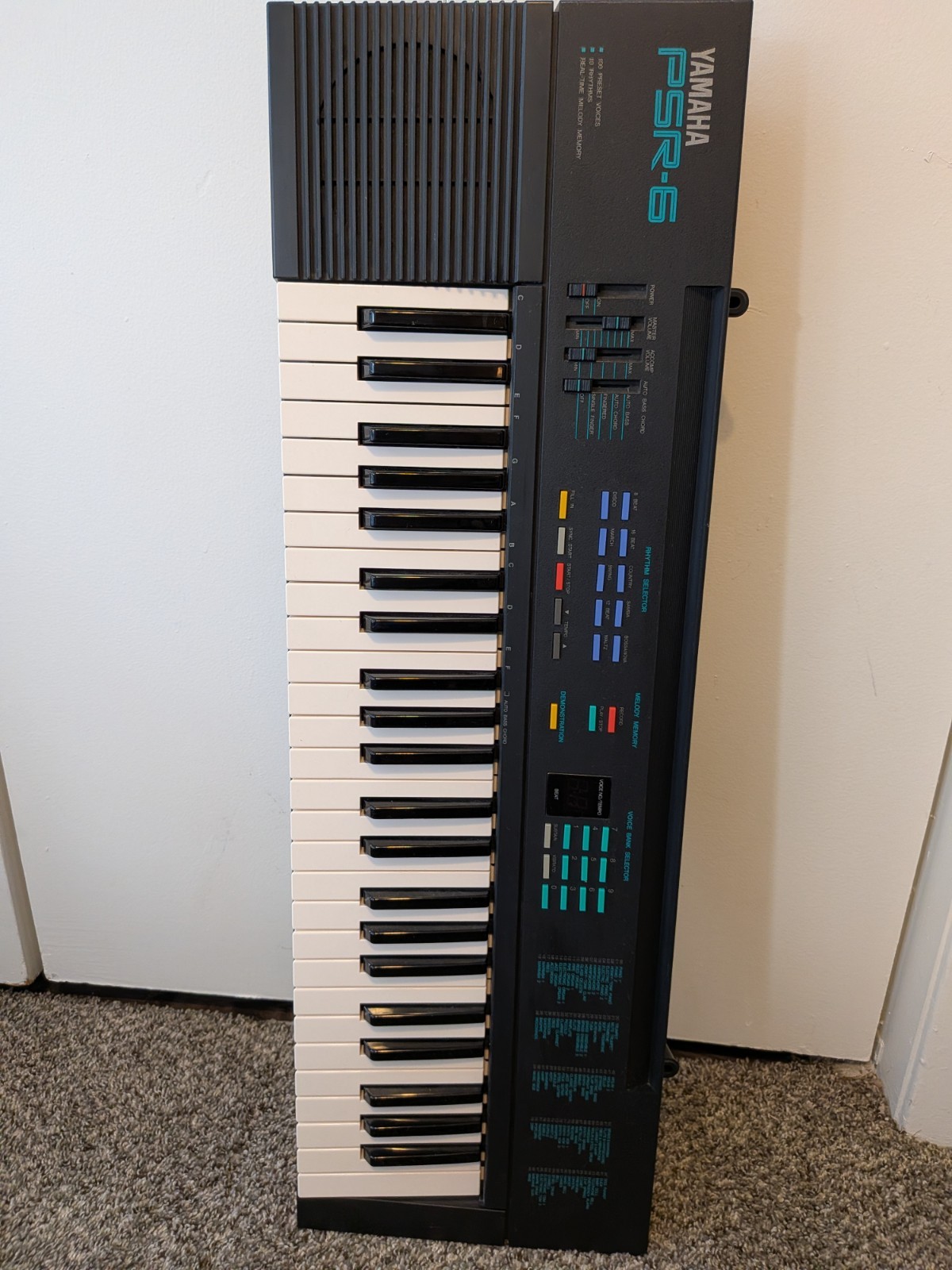 Yamaha PSR-6 Portable Keyboard 49-Key Vintage 80s Synth w/ Power Adapter Tested