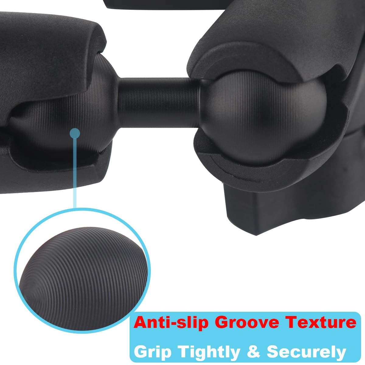 Ball Double Socket Arm with Dual Extension Ball Adapter with RAM B Size 1"