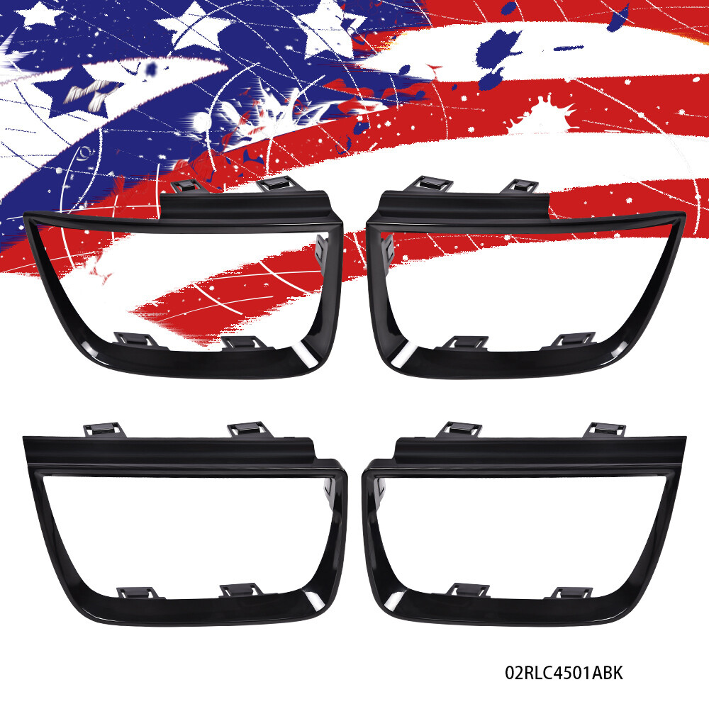 FIT FOR 10-2013 CHEVY CAMARO LT LS SS TAIL LIGHT BEZEL COVERS BLACK USA