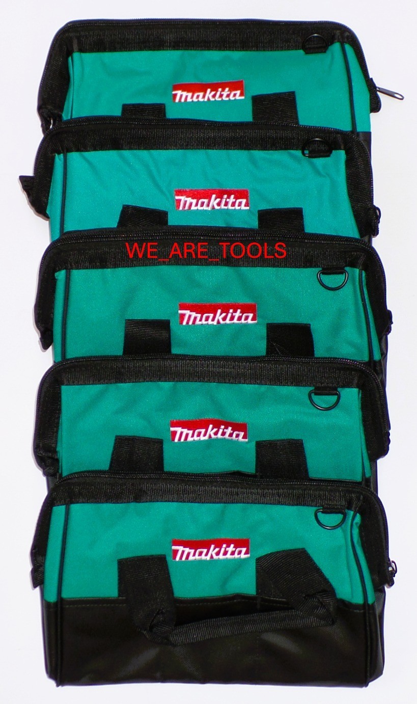5) Makita 14"x 9" x 11 Tool Bags/Case 8 Pockets Fr 18V Drill, Saw 18 Volt  Strap
