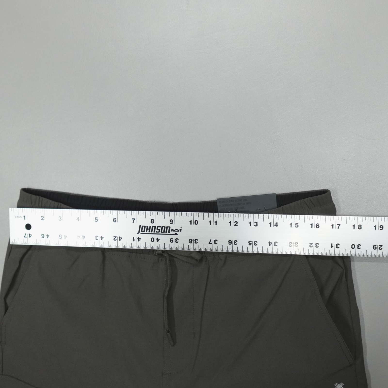 Kenneth Cole Performance Tech Jogger Cargo Tapered Woven Nylon Stretch Asphalt