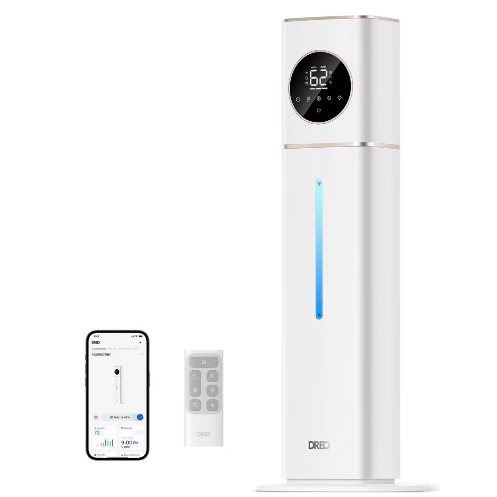 DREO Smart Ultrasonic Humidifier 100H Runtime for Large Rooms - 3gal
