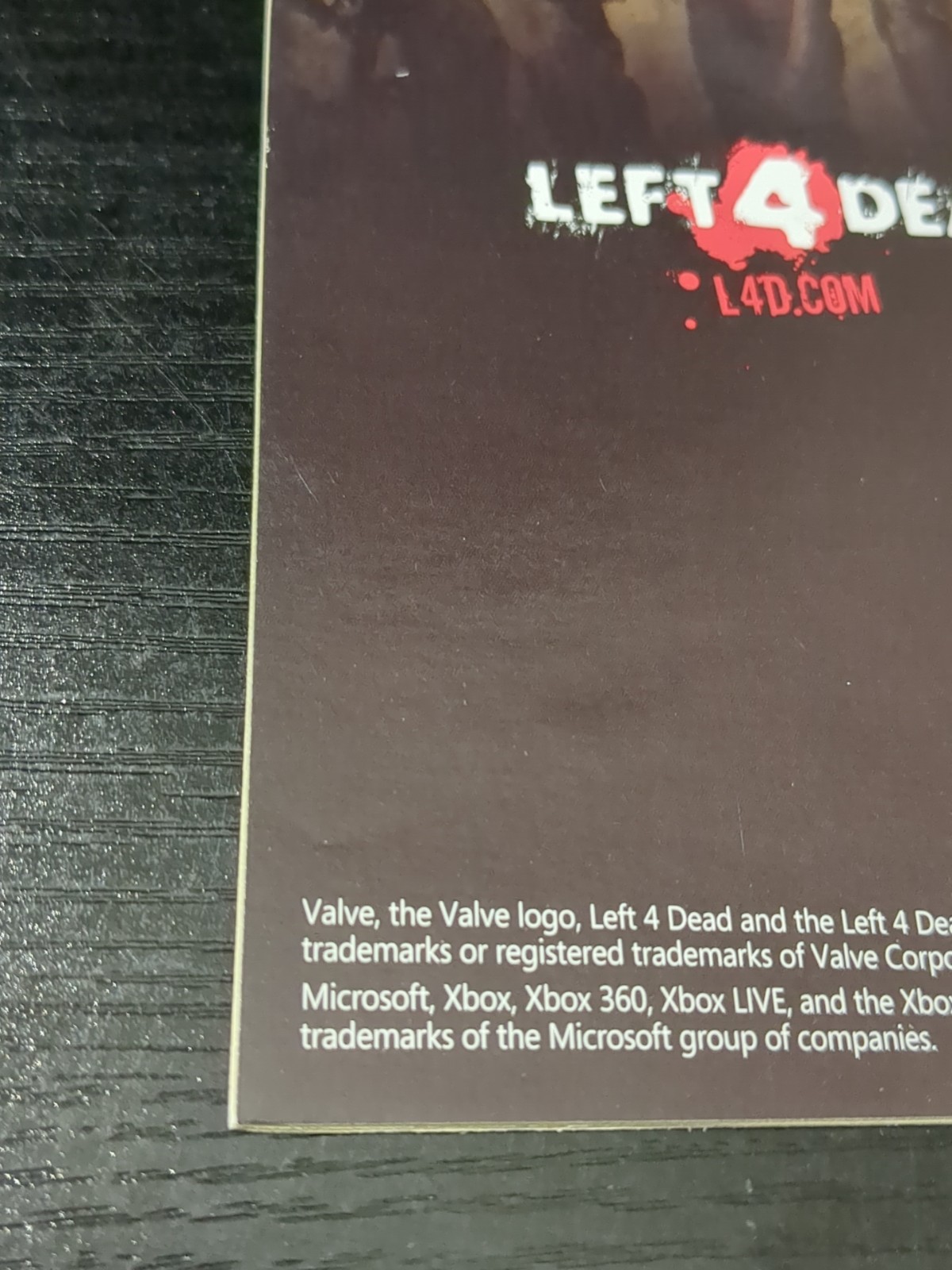 Left 4 Dead 2 360 Original Booklet Manual ONLY Guide Instruction Authentic OEM