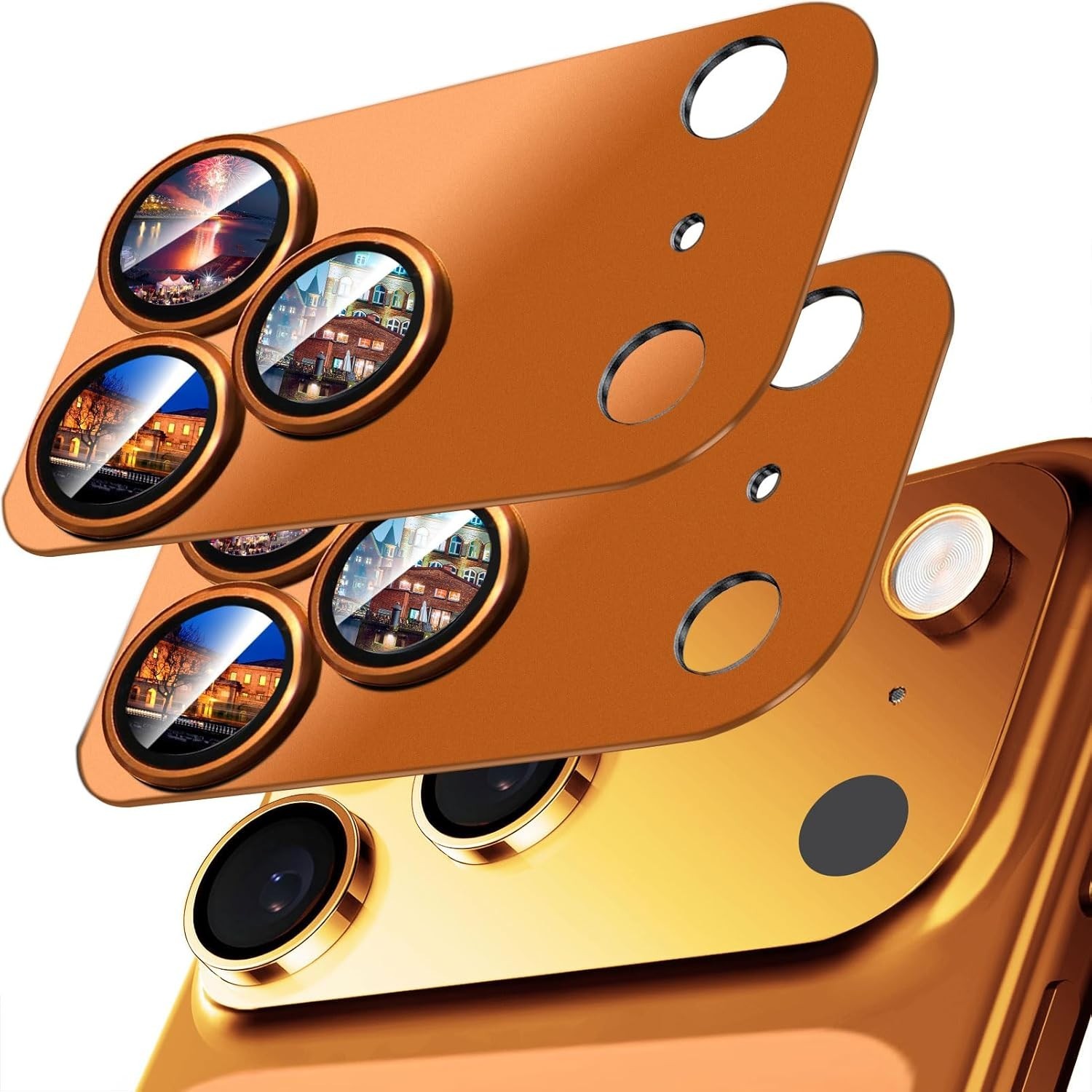 For iPhone 17 Pro Max Tempered Glass Metal Camera Lens Protector