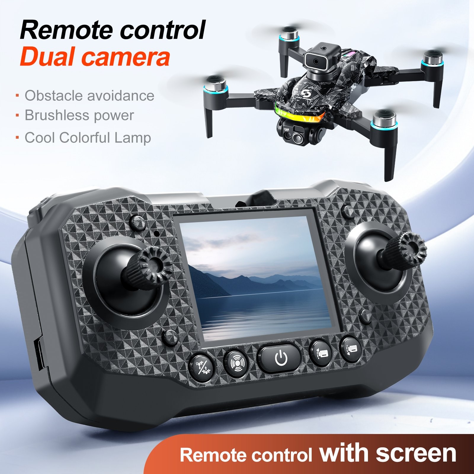 S160 8K Drone with Screen, HD Photography, Obstacle Avoidance, Foldable Model