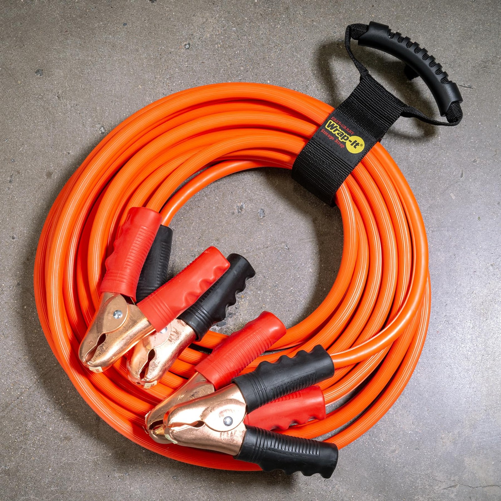 Wrap-It Storage 3pk Black Easy-Carry Hook Loop Straps for Hose, Cord Cable