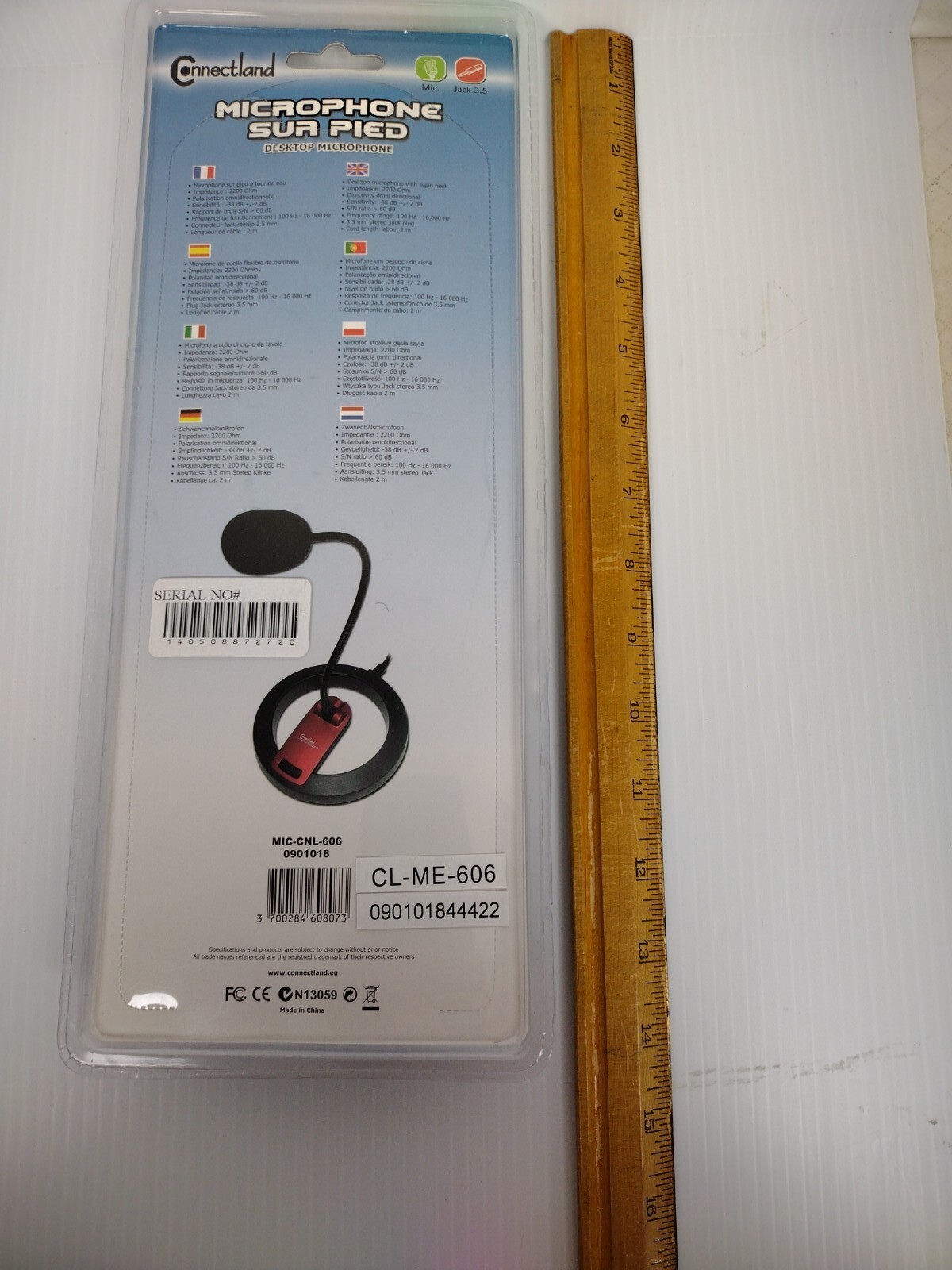 Hi-Fi Desktop Microphone with Base, Adjustable Swan Neck & On/Off Switch
