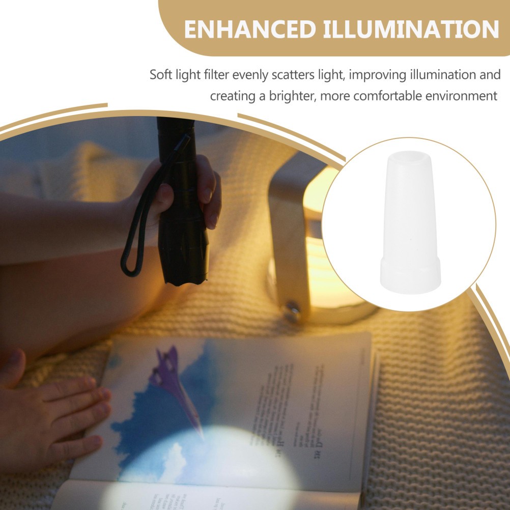 Soft Cover for Strong Flashlight Adjustable Reading Beam Diffuser