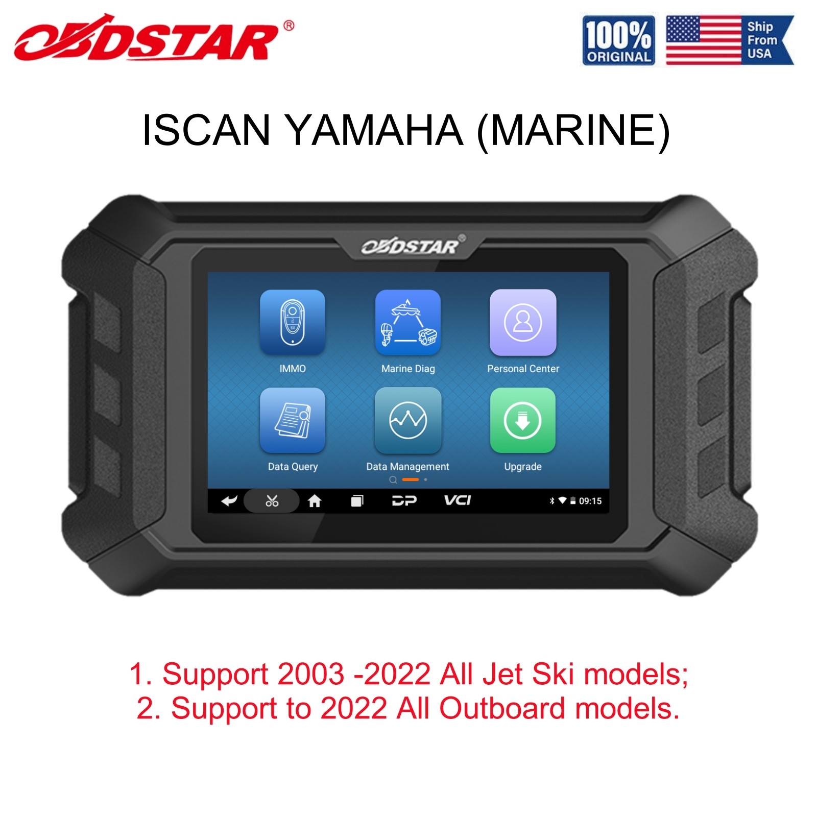 OBDSTAR ISCAN for YAMAHA Outboard & Jet Ski Diagnostic Tool Code Reader Scanner