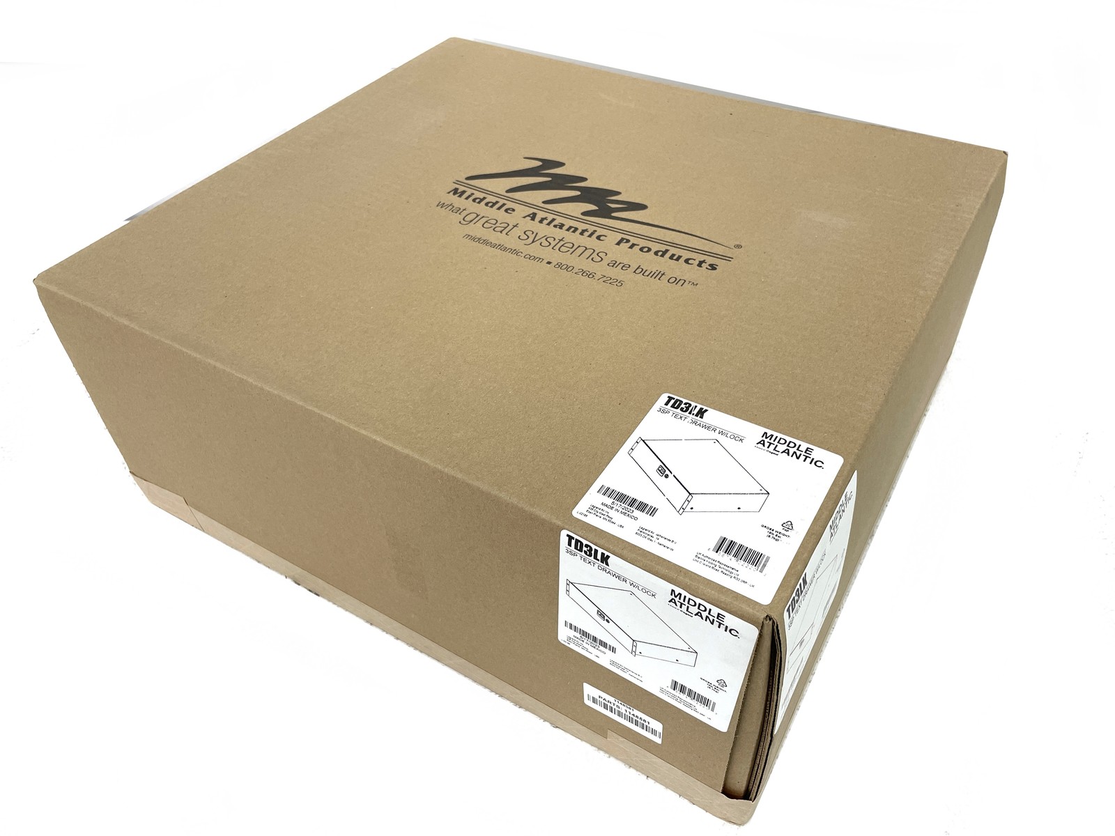 Open Box Middle Atlantic TD3LK 3U Rack Mounted Storage Drawer