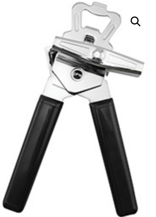 The Empire Collection Can And Bottle Opener Manual Operation, Black Handle.