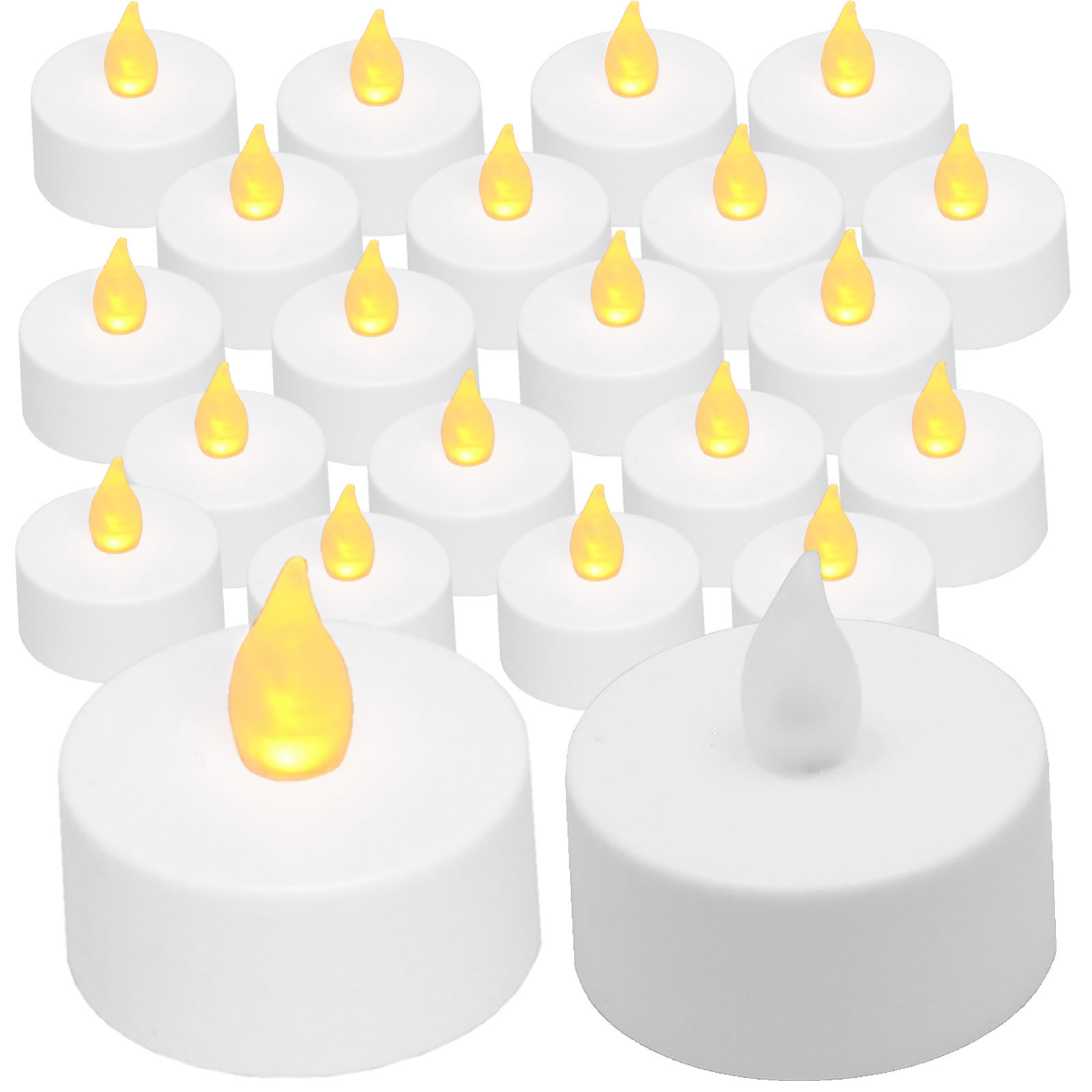20 pack New LED TeaLight Party no flame Candle  Light AMBER
