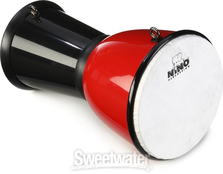 Nino ABS Djembe - 8 inches, Red/Black