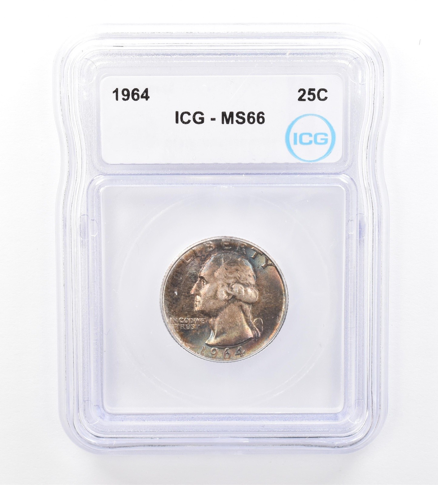 1964 Washington Quarter MS66 ICG Beautiful Tone *1702
