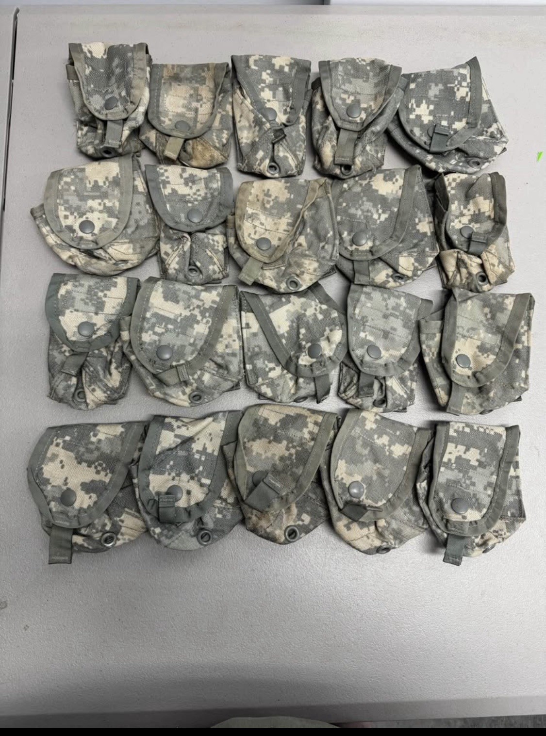 Lot Of (20) USGI UCP ACU Grenade Glove Pouch GP Compass Etc