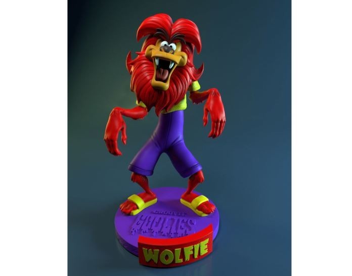 UNPAINTED Groovie Groovy Goulies Wolfie 3D Printed Model Kit UW