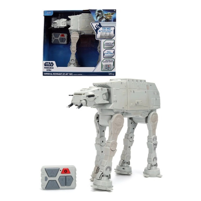 Star Wars Mandalorian Imperial Remnant AT-AT RC Walker Jada Toys Lights Sounds