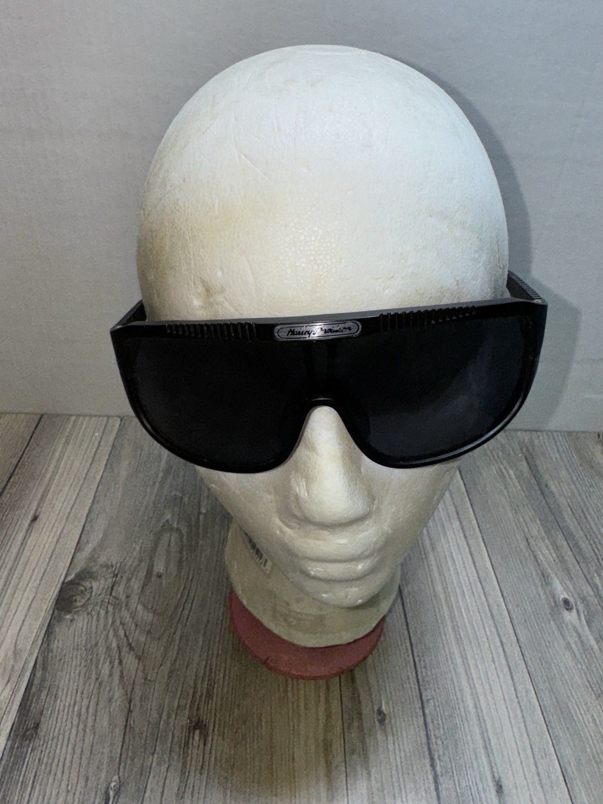 Vintage Harley-Davidson Motorcycle Riding Sunglasses Plastic Frames Black Silver