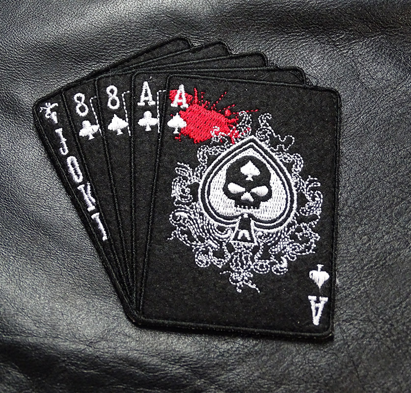 DEAD MAN'S HAND ACES TACTICAL COMBAT MILITARY ARMY HOOK PATCH BY MILTAC