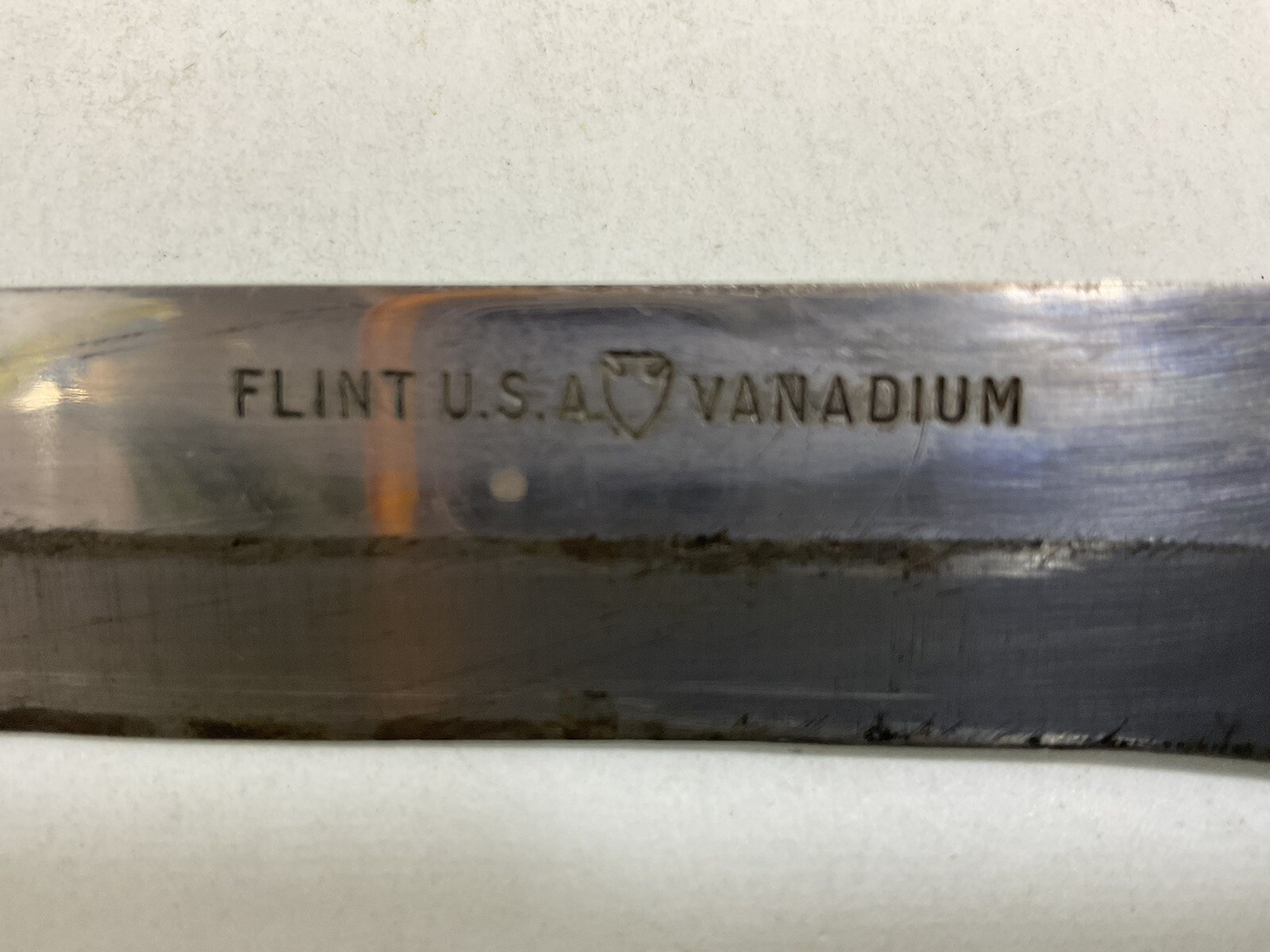 Vintage Flint USA Vanadium 15” Steel Carving Knife 10” Blade PreownedKitchenCom