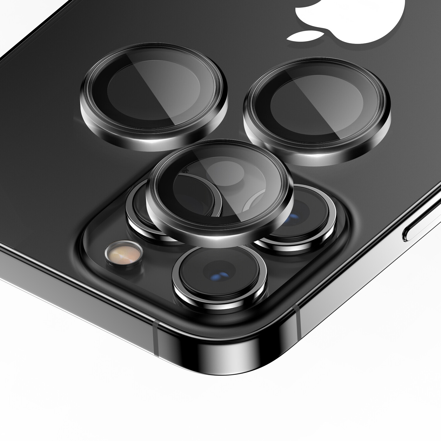 For Apple iPhone 13 Mini Only Mental Ring Tempered Glass Camera Lens Protector