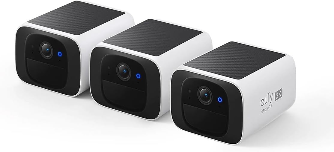 eufy SoloCam S220 2K Solar SWireless Outdoor Camera ecurity Camera Wi-Fi 3-Cam