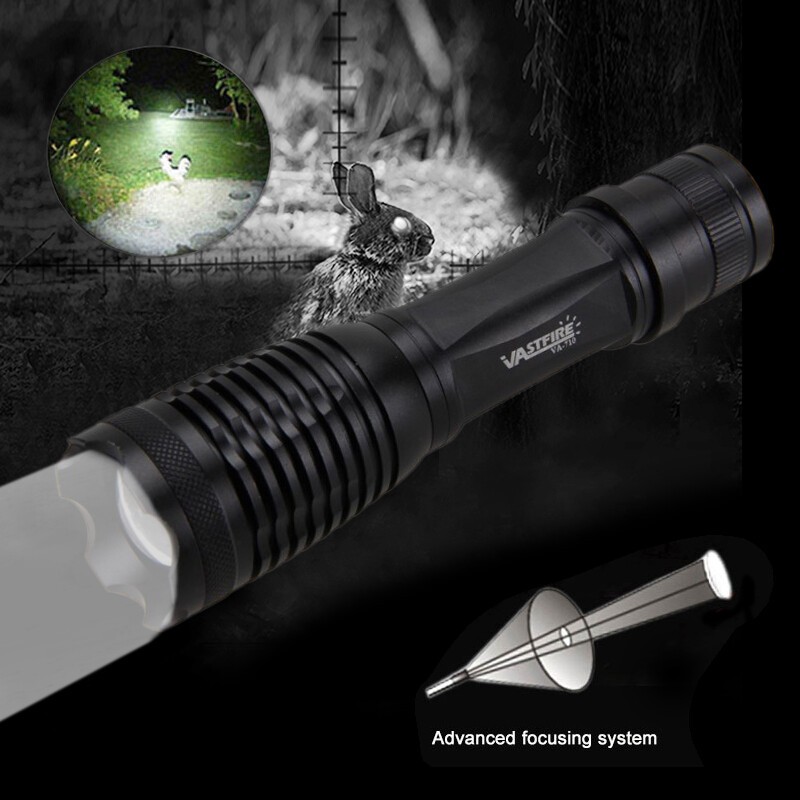 90000LM LED Flashlight Torch Rechargeable Zoomable Rifle. Light with Scope Mount