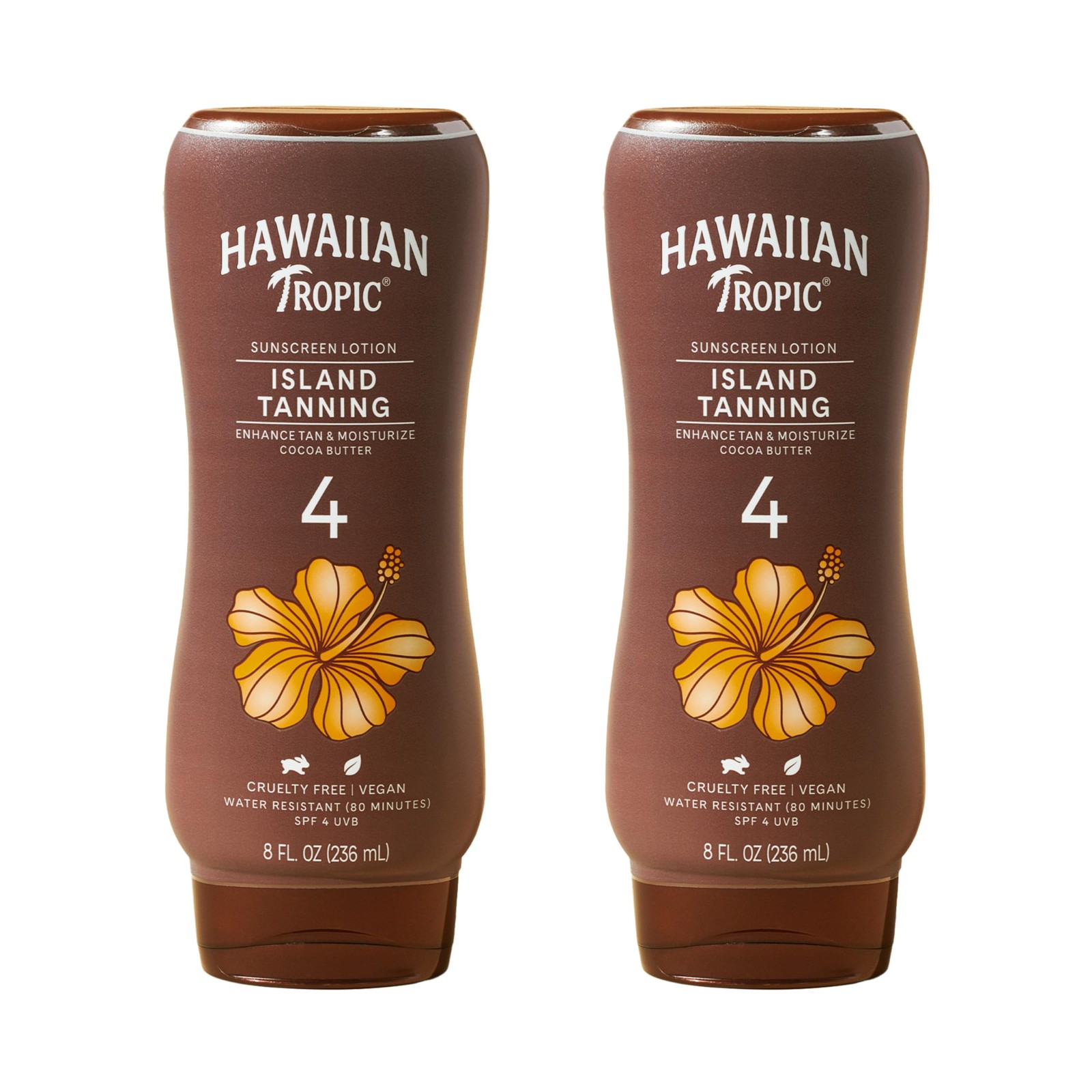 Island Tanning Lotion, SPF 4, Twin Pack