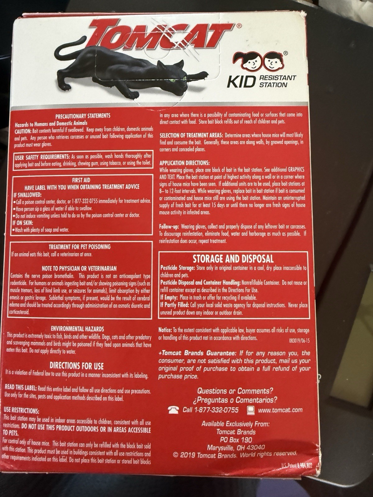 TomCat Mouse Killer Refillable Bait Station With 4 Bait Blocks