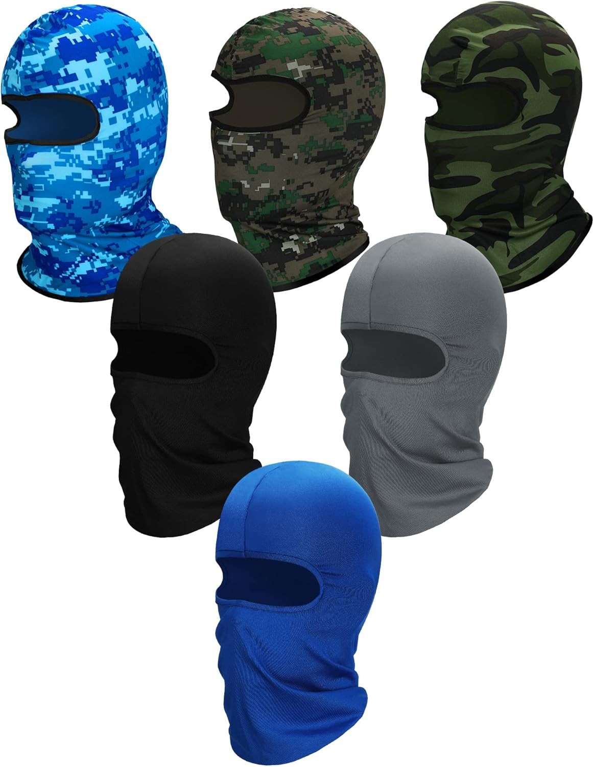 Syhood 6 Pcs Face Balaclava Cover Winter Windproof Mask Full Color Set 4