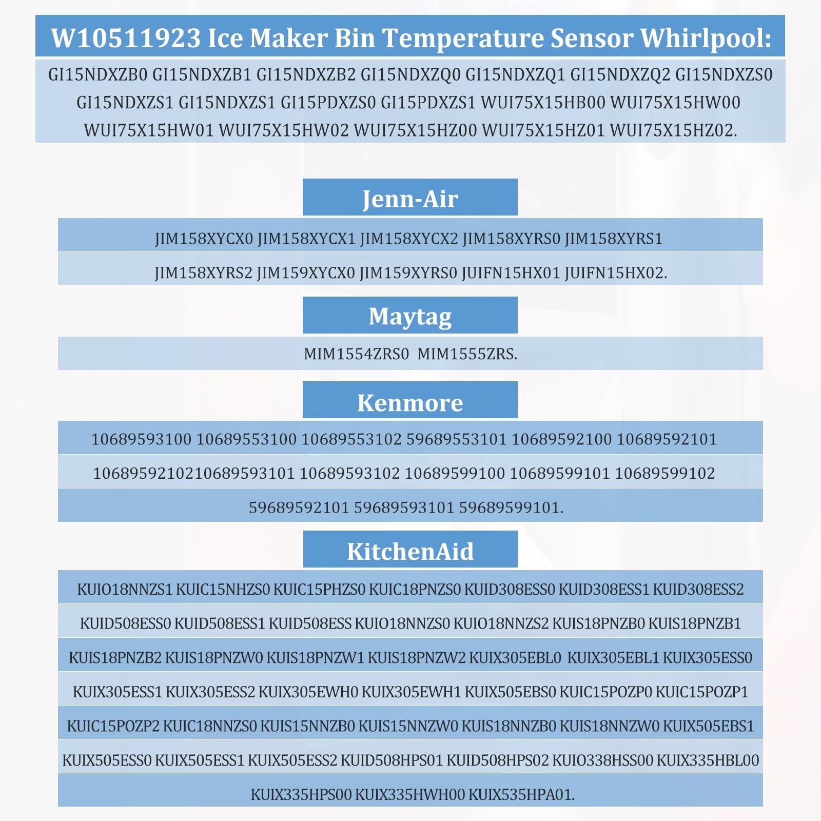 Upgraded Version Stainless Ice Maker Bin Temperature Sensor (Replaces...