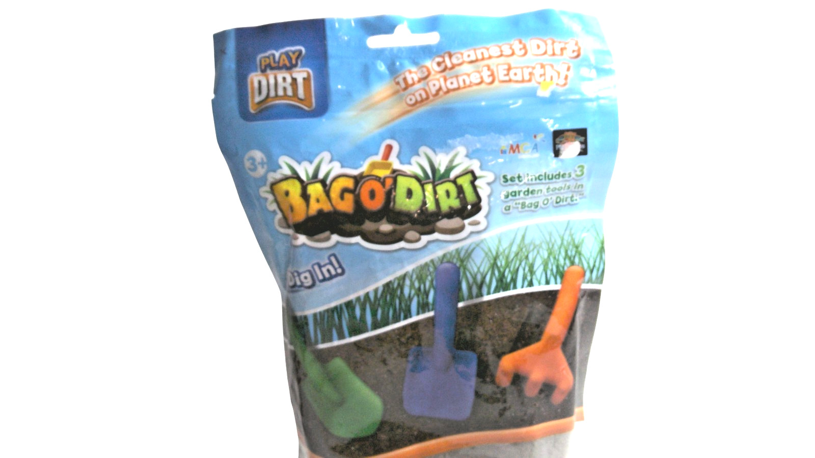 Play Dirt Bag O' Dirt Toy Set Cleanest Dirt On Planet Earth 3+ Tools Garden