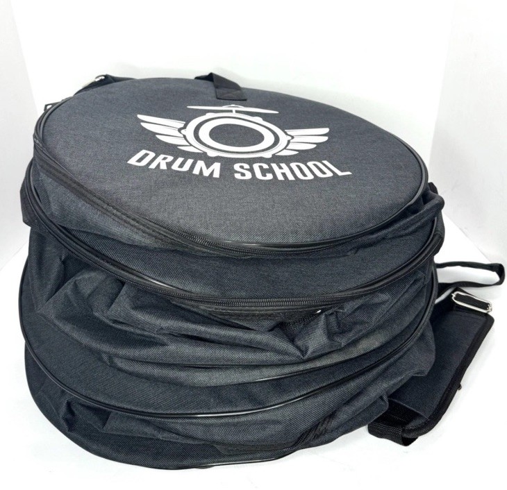 4-Piece Drum Bag Set Soft Carry Cases Black w/ Shoulder Strap