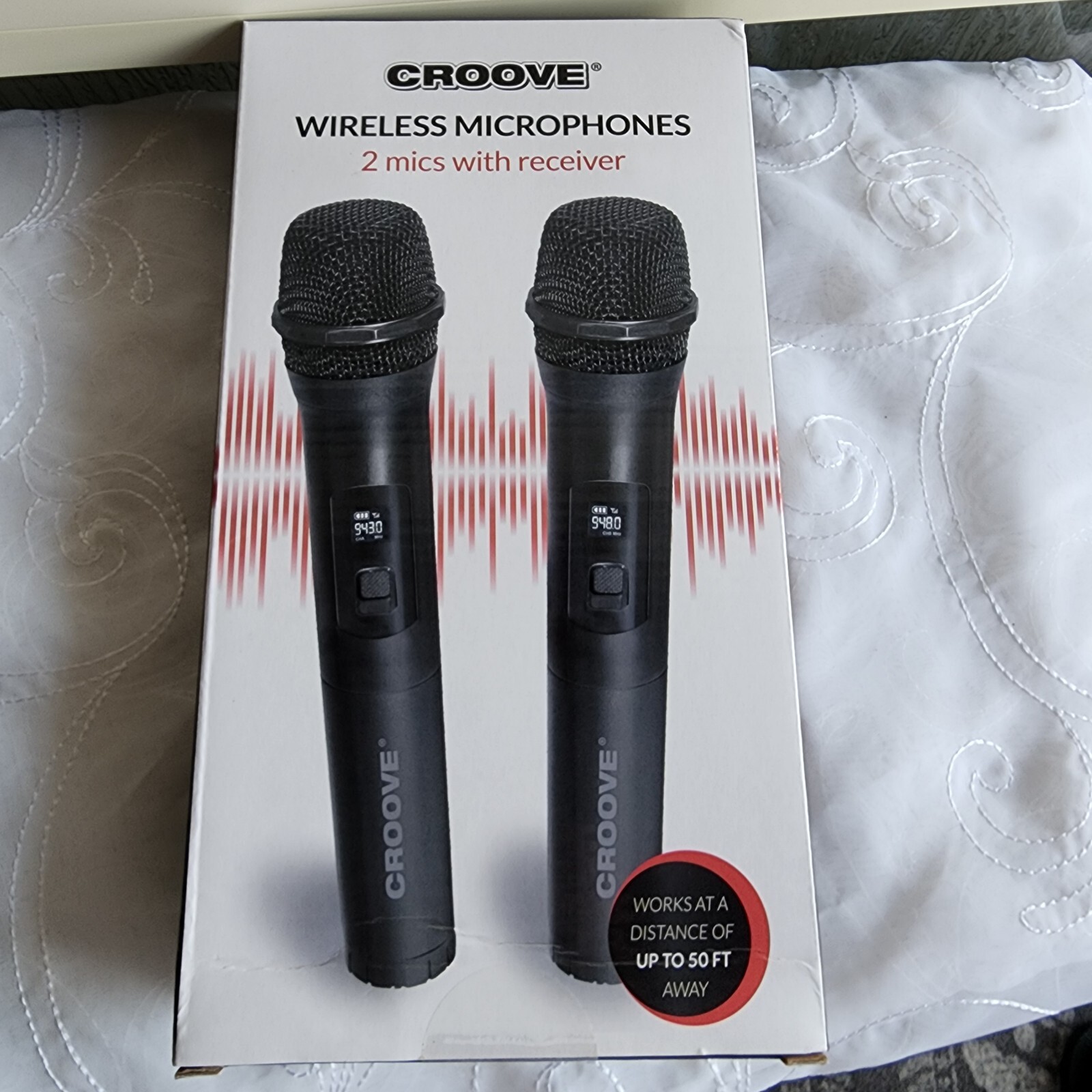 Croove Wireless Dual Microphones. 2 Mics with Receiver
