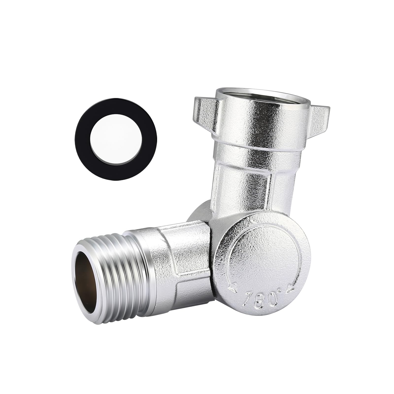 Roastove 180° & 360° Brass Swivel Hose Connector, 3/4" GHT Female to Male RV ...