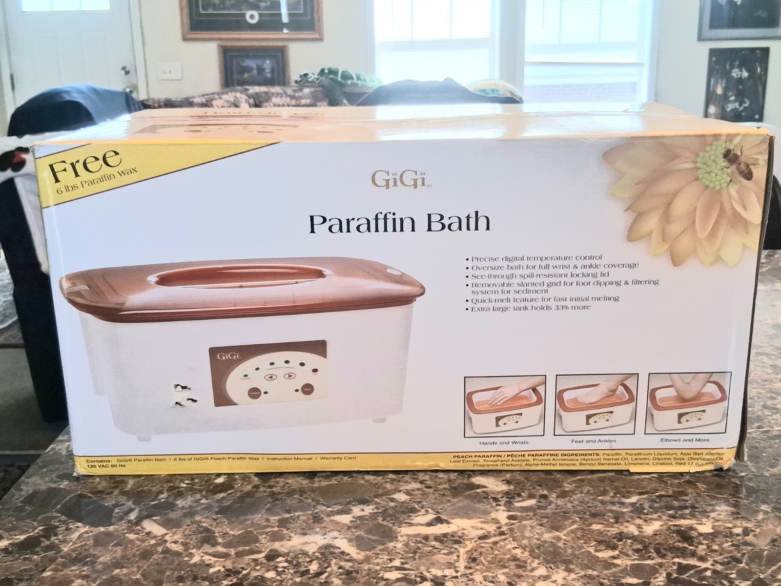 NEW GiGi Paraffin Bath Professional Wax Warmer Digital 6 lbs Peach Paraffin Wax