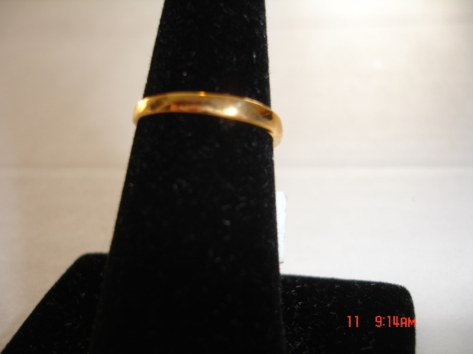 WEDDING BAND RING 14KT PLATED, PETITE SIZE: 5